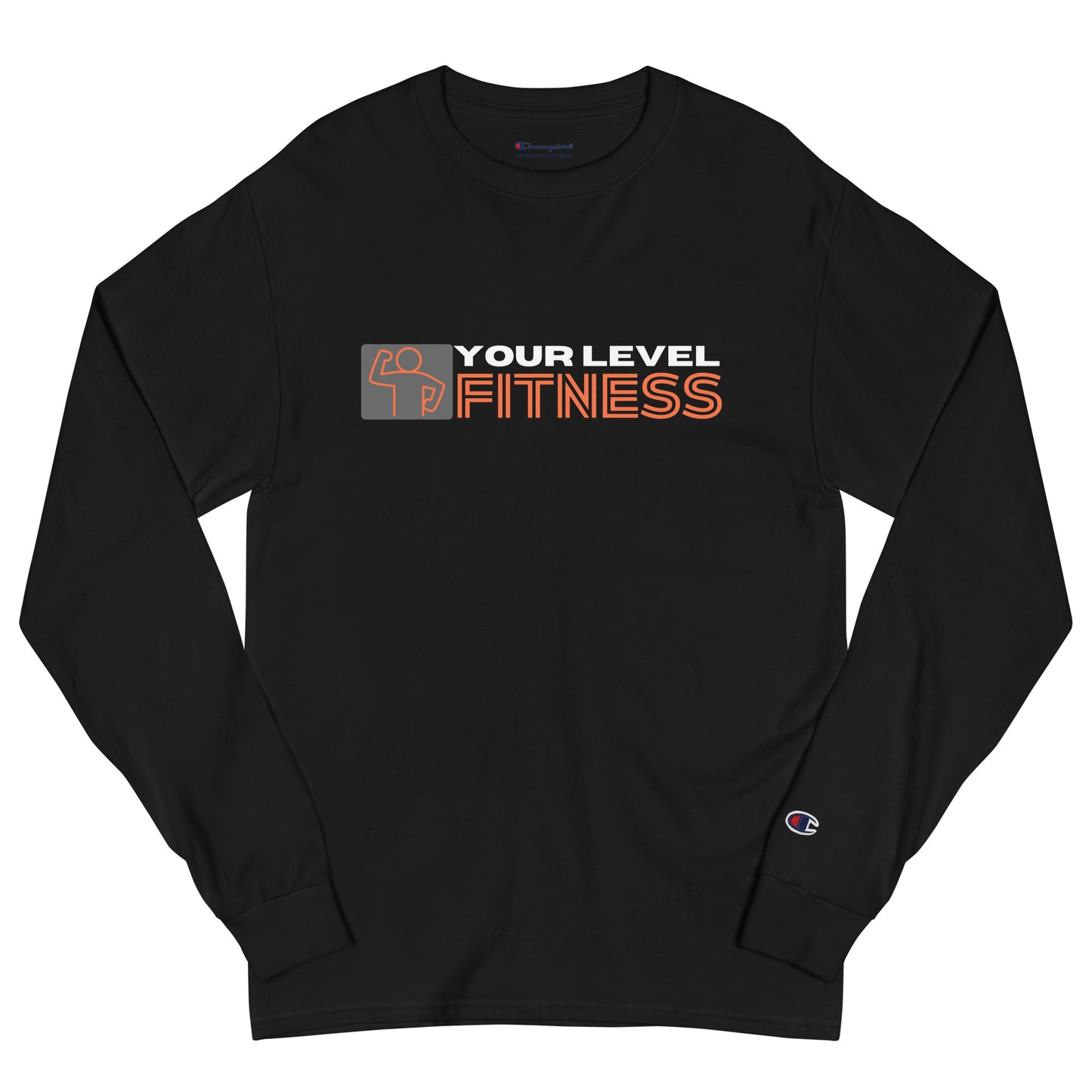 Your Level Fitness Logo Champion Long Sleeve Tee