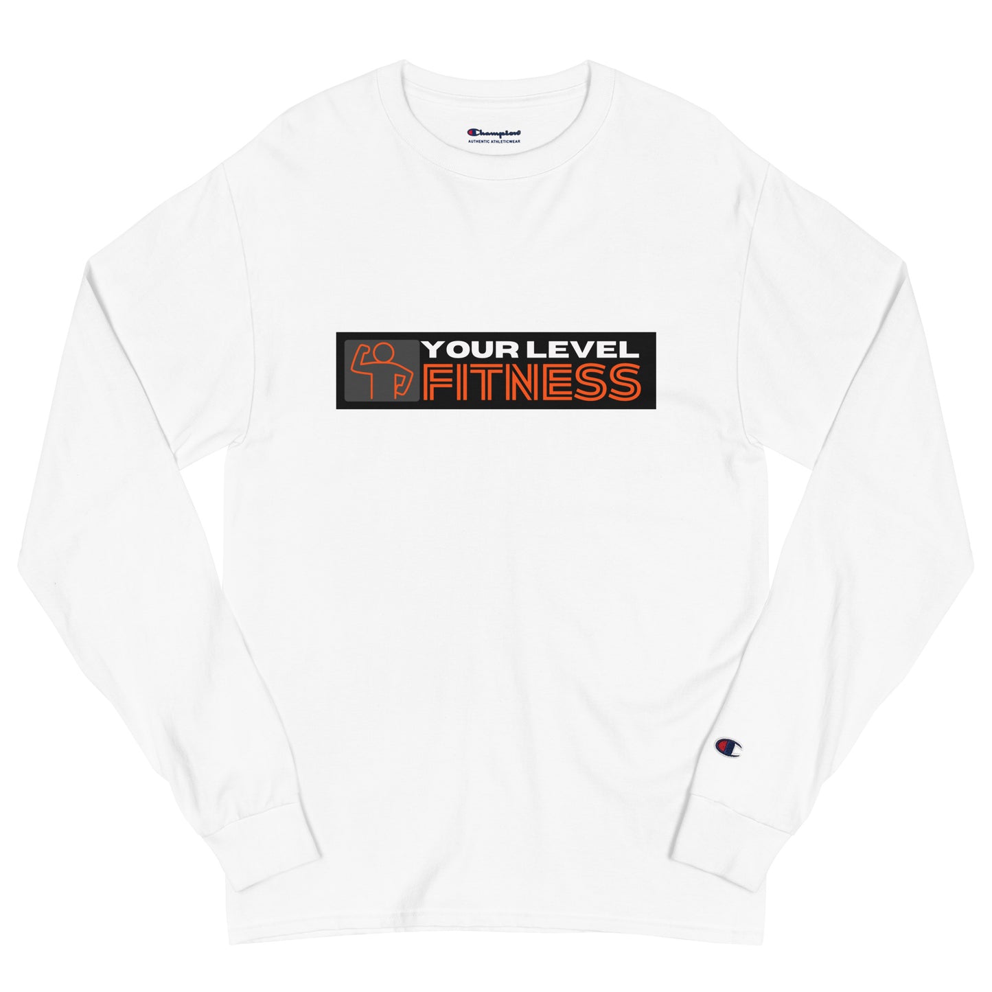 Your Level Fitness Logo Champion Long Sleeve Tee