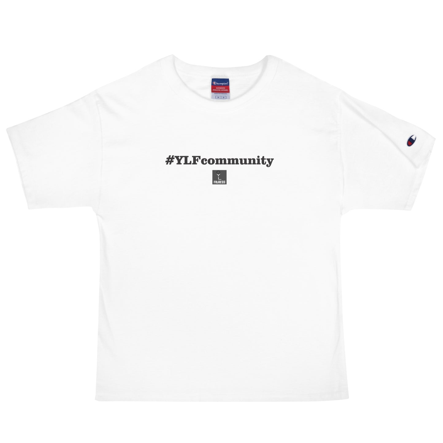 10 Years of YLF: Retro #YLFcommunity Logo Unisex Champion T-Shirt