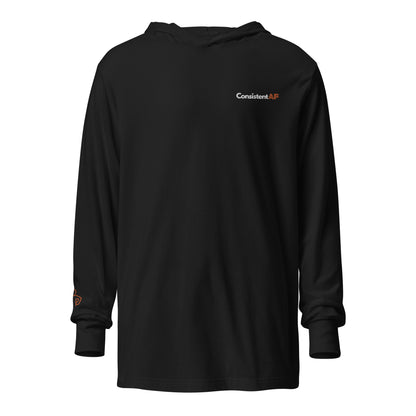 Consistent AF Hooded Long-Sleeve Year-Round Tee