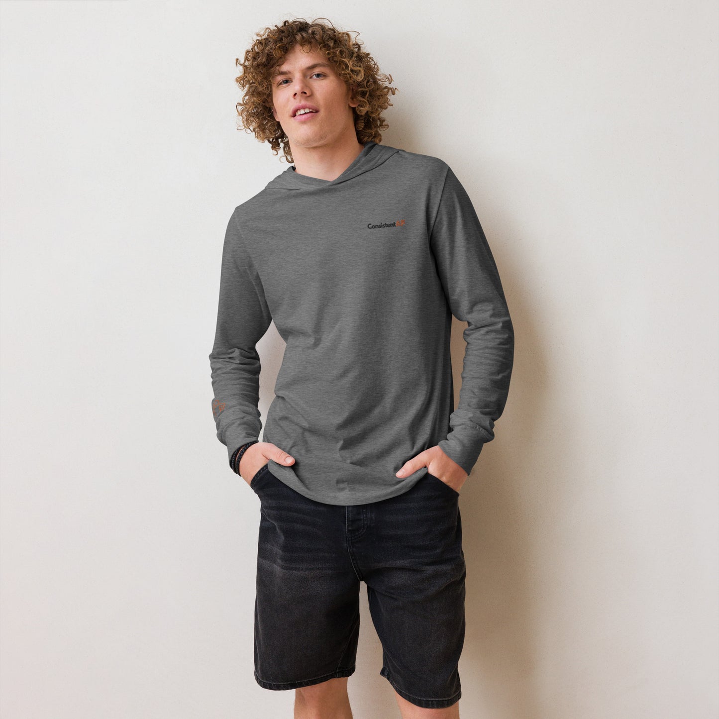 Consistent AF Hooded Long-Sleeve Year-Round Tee