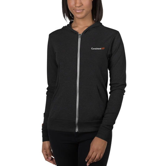 Consistent AF Unisex Zip Training Hoodie