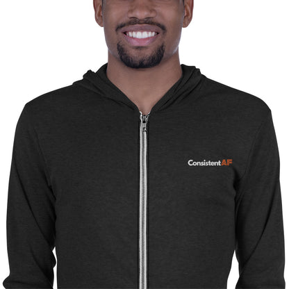 Consistent AF Unisex Zip Training Hoodie