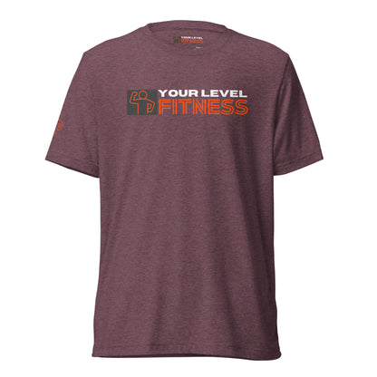 Tri-Blend Your Level Fitness Logo Unisex Tee